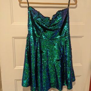 NWT Redberry Strapless Sequence Short Party Dress